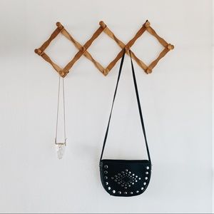 Urban outfitters Small Black Studded Shoulder Bag
